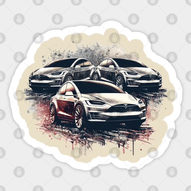 Tesla Model X Sticker by Vehicles-Art